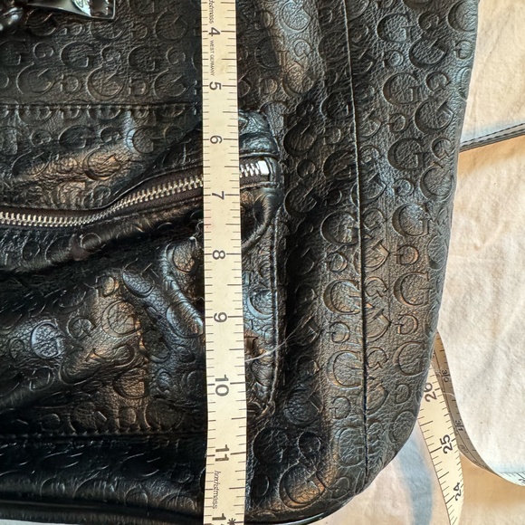 Guess Backpack in Black embossed leather